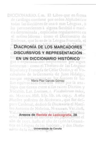 Cover von Diacronía de los marcadores discursivos y representación en un diccionario histórico